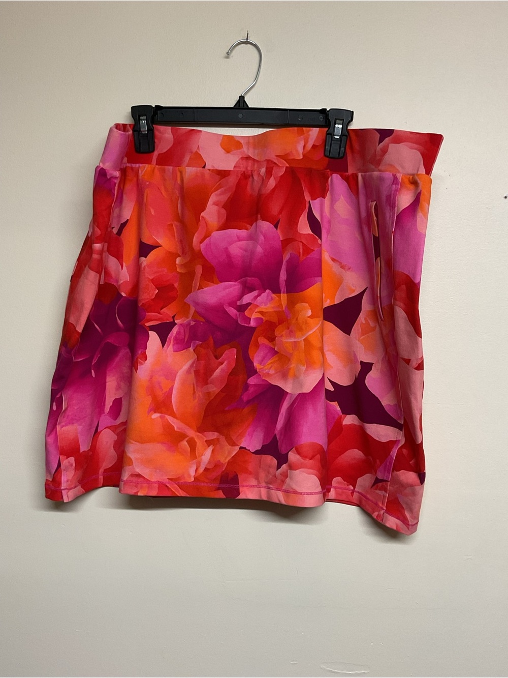 Talbots Floral Mini Skort in Pink & Orange